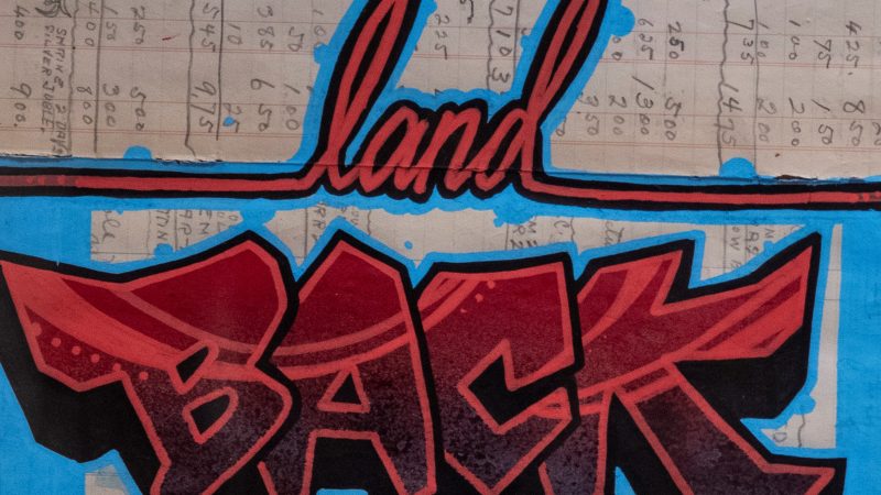 Graffiti style painting reading