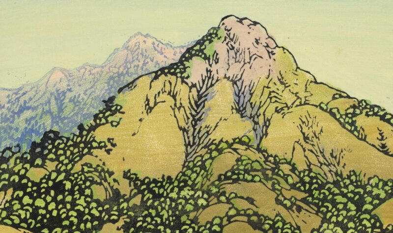 Print of distant hilltops
